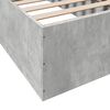 vidaXL Cadre de lit sans matelas gris b&eacute;ton 100x200 cm