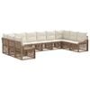 vidaXL Ensemble de canap&eacute; de jardin 10 pcs Beige polyrotin