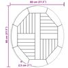 vidaXL Dessus de table Bois de teck solide Rond 2,5 cm 80 cm