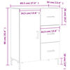 vidaXL Buffet Blanc brillant 69,5x34x90 cm Bois d'ingénierie