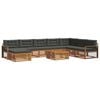 vidaXL Ensemble de canap&eacute;s d'ext&eacute;rieur 9 pc Naturel et Anthracite