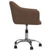 vidaXL Chaise pivotante &agrave; manger marron tissu