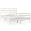 vidaXL Cadre de lit sans matelas blanc bois de pin massif
