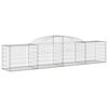 vidaXL Paniers &agrave; gabions arqu&eacute;s 3 pcs 300x50x60/80 cm fer galvanis&eacute;