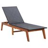 vidaXL Chaise longue R&eacute;sine tress&eacute;e et bois d'acacia massif