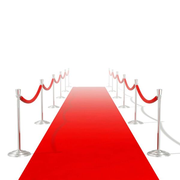 vidaXL Tapis rouge 1 x 20 m Extra lourd 400 g/m&sup2;