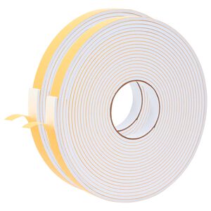 vidaXL Ruban adh&eacute;sif en mousse 2 pcs Blanc 20mm x 10m Mousse CR
