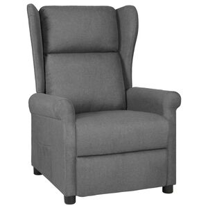 vidaXL Fauteuil inclinable Gris clair Tissu