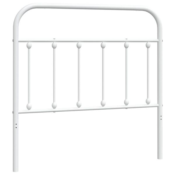 vidaXL Tête de lit métal blanc 100 cm