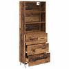 vidaXL Haut Armoire avec tiroir 2 pcs Bois ancien Bois d'ing&eacute;nierie