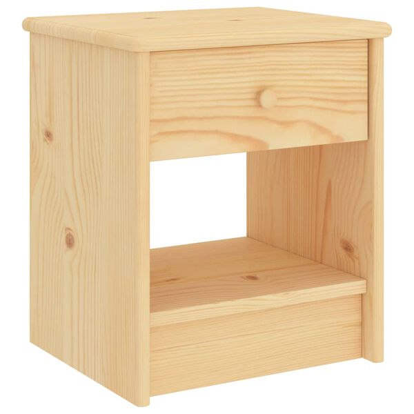 vidaXL Table de chevet naturel 35x30x40 cm bois de pin massif