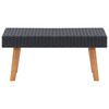 vidaXL Salon de jardin 4 pcs avec coussins R&eacute;sine tress&eacute;e Noir