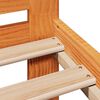 vidaXL Cadre de lit sans matelas cire marron 135x190cm bois pin massif