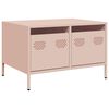 vidaXL Meuble TV rose 68x50x43,5 cm acier lamin&eacute; &agrave; froid