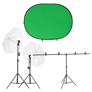 vidaXL Kit de studio photo avec &eacute;clairage et &eacute;cran de fond