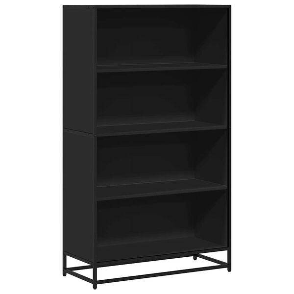 vidaXL Biblioth&egrave;que noir 80,5x35x139 cm bois d'ing&eacute;nierie
