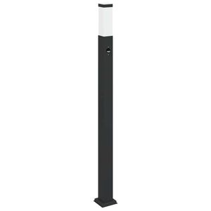 vidaXL Borne lumineuse avec d&eacute;tecteur 110 cm Noir IP44