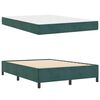vidaXL Cadre de lit avec matelas Vert fonc&eacute; 140 x 200 cm tissu