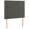 vidaXL T&ecirc;te de lit Gris fonc&eacute; 80x5x118/128 cm Velours
