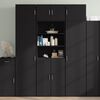 vidaXL Armoire de rangement noir 70x42,5x225 cm bois d'ing&eacute;nierie