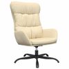 vidaXL Chaise de relaxation Cr&egrave;me Tissu