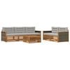 vidaXL Ensemble de canap&eacute;s d'ext&eacute;rieur 6 pc Naturel et gris clair
