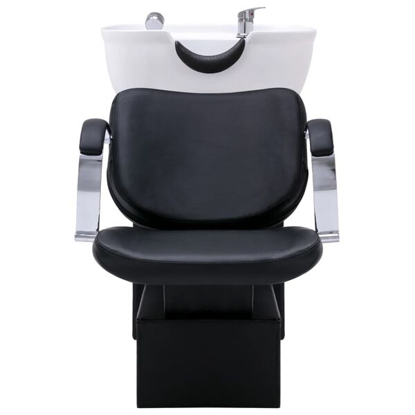 vidaXL Unit&eacute; de rin&ccedil;age de shampoing avec chaise de salon Similicuir