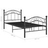 vidaXL Cadre de lit sans matelas noir m&eacute;tal 100x200 cm