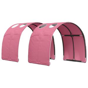 vidaXL Tunnel de lit 2 pcs Rose 211 x 67,5 x 2 cm Polyester