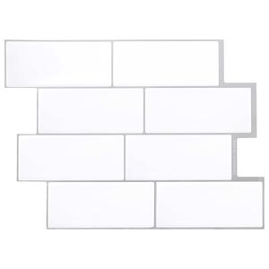 vidaXL Carreau de m&eacute;tro 20 pc Blanc gris 29 x 21 cm