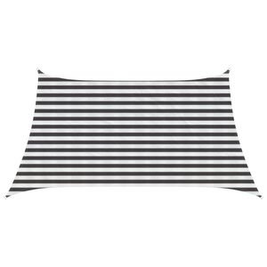 vidaXL Voile d'ombre Rectangulaire 3/4 x 2 m HDPE Anthracite et blanc