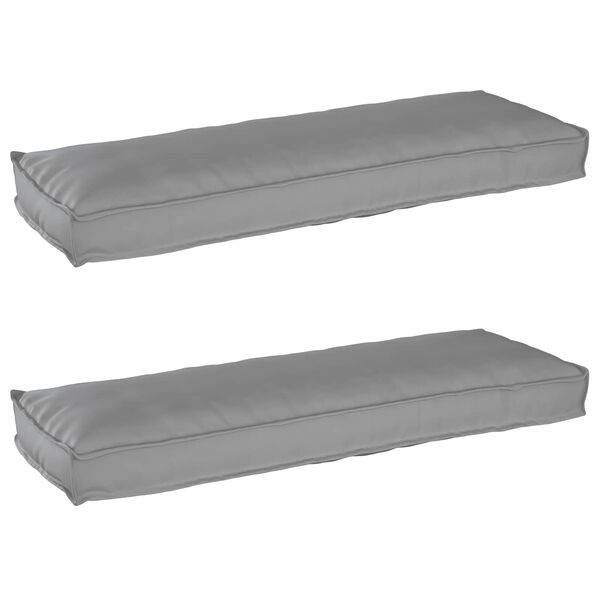 vidaXL Set de coussins de palette 2 pcs Gris 120 x 40 x 8 cm