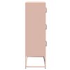 vidaXL Buffet haut rose 68x39x123 cm acier