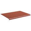 vidaXL Tissu de remplacement pour auvent orange et marron 500x350 cm polyester