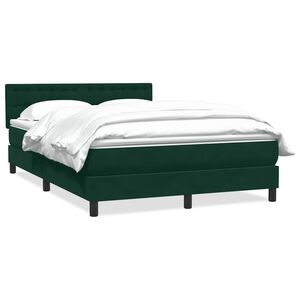 vidaXL Sommier &agrave; lattes de lit et matelas vert fonc&eacute; 160x210cm velours
