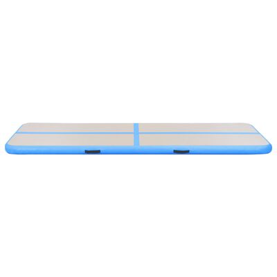vidaXL Tapis gonflable de gymnastique avec pompe 800x100x10cm PVC Bleu