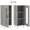 vidaXL Buffet Sonoma gris 34,5x34x90 cm Bois d'ing&eacute;nierie