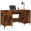vidaXL Bureau ch&ecirc;ne fum&eacute; 140x50x75 cm bois d'ing&eacute;nierie