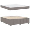 vidaXL Cadre de lit avec matelas Taupe 180 x 200 cm tissu