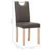 vidaXL Chaises &agrave; manger lot de 6 gris similicuir