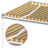 vidaXL Auvent automatique capteur de vent/LED 6x3 m Jaune et blanc