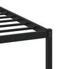vidaXL Cadre de lit en métal sans matelas chêne fumé 150x200 cm