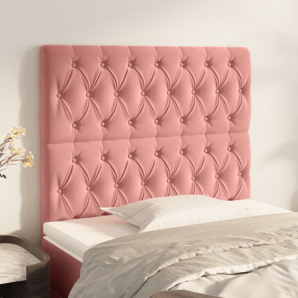 vidaXL T&ecirc;te de lit Rose 90x7x118/128 cm Velours