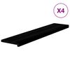 vidaXL Marches d'escalier 4 pcs brun-noir 120x30x2 cm ch&ecirc;ne massif