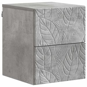 vidaXL Cabinet de chevet mural Gris b&eacute;ton 34,5 x 33 x 40 cm