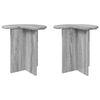 vidaXL Table d'appoint 2 pc Sonoma gris &Oslash; 39 x 38 cm Bois d'ing&eacute;nierie