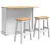 vidaXL Ensemble Cuisine &Icirc;lot 3 pc CORONA Blanc et Cire de Miel