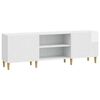 vidaXL Meuble TV 150 x 31 x 50 cm Blanc brillant Bois d'ing&eacute;nierie