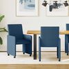 vidaXL Chaises de Salle &agrave; Manger avec Roues 2 pcs Bleu 57 x 66 x 94 cm
