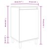 vidaXL Tables de chevet 2 pcs blanc 40x35x70 cm bois d'ing&eacute;nierie